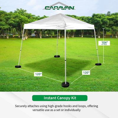 Caravan Canopy V Series Sidewalls w/V Series 2 Angled Leg Canopy & 4 6lb. Plates