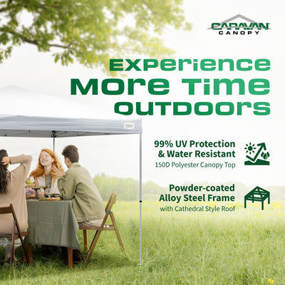 Caravan Canopy V Series Sidewalls w/V Series 2 Angled Leg Canopy & 4 6lb. Plates