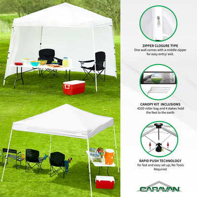 Caravan Canopy V Series 2 Slant Leg Sidewall Kit with 12x12 Instant Canopy Kit - VMInnovations