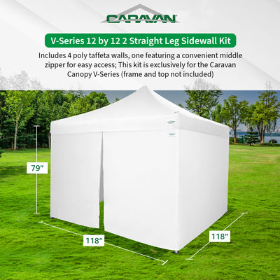 Caravan Canopy V Series Sidewall Kit and 10x10' Canopy Kit with 4 Weight Plates - VMInnovations