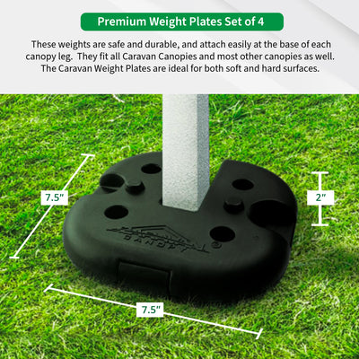 Caravan Canopy V Series Sidewall Kit and 10x10' Canopy Kit with 4 Weight Plates - VMInnovations