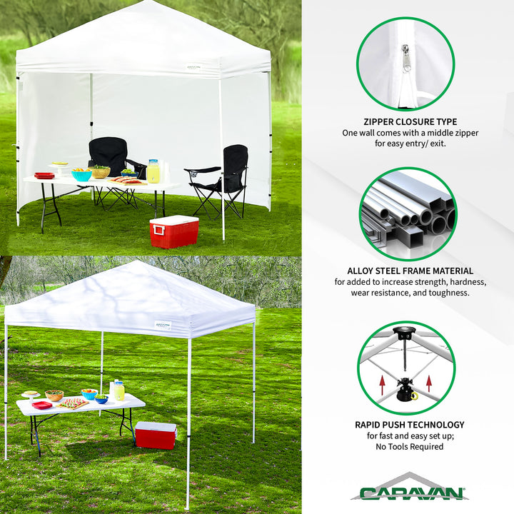 Caravan Canopy V Series 2 Straight Leg Sidewall Kit & Straight Pop-Up Leg Tent