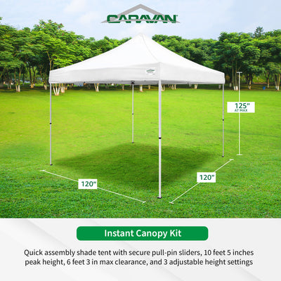 Caravan Canopy V Series 2 Straight Leg Sidewall Kit & Straight Pop-Up Leg Tent