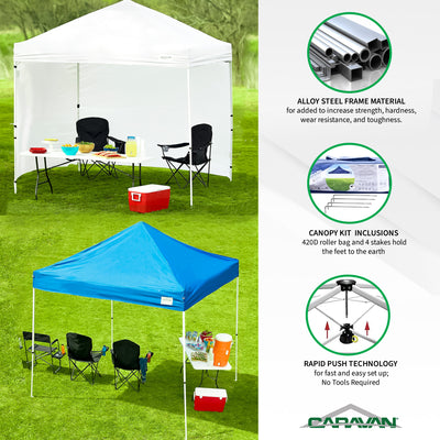 Caravan Canopy V Series Sidewall Kit & M Series Pro 2 Shade Tent w/Roller Bag