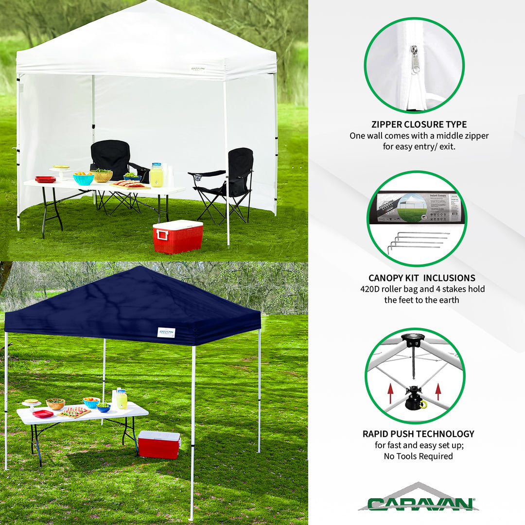 Caravan Canopy V Series Sidewalls & M Series Shade Tent  & Set of 4 Weight Plate - VMInnovations