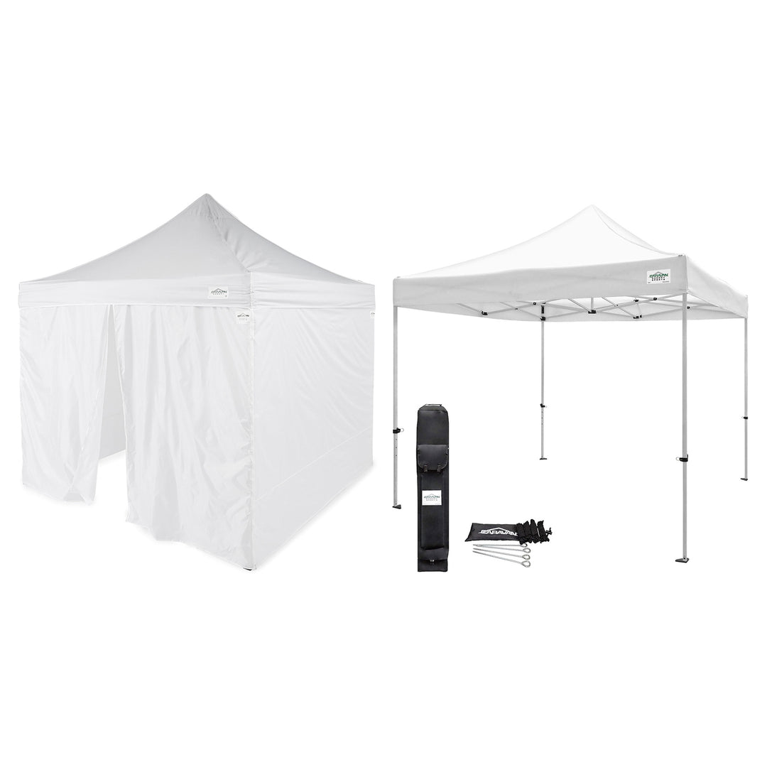 Caravan Canopy Commercial Tent Sidewalls w/TitanShade 10x10' Instant Canopy Kit