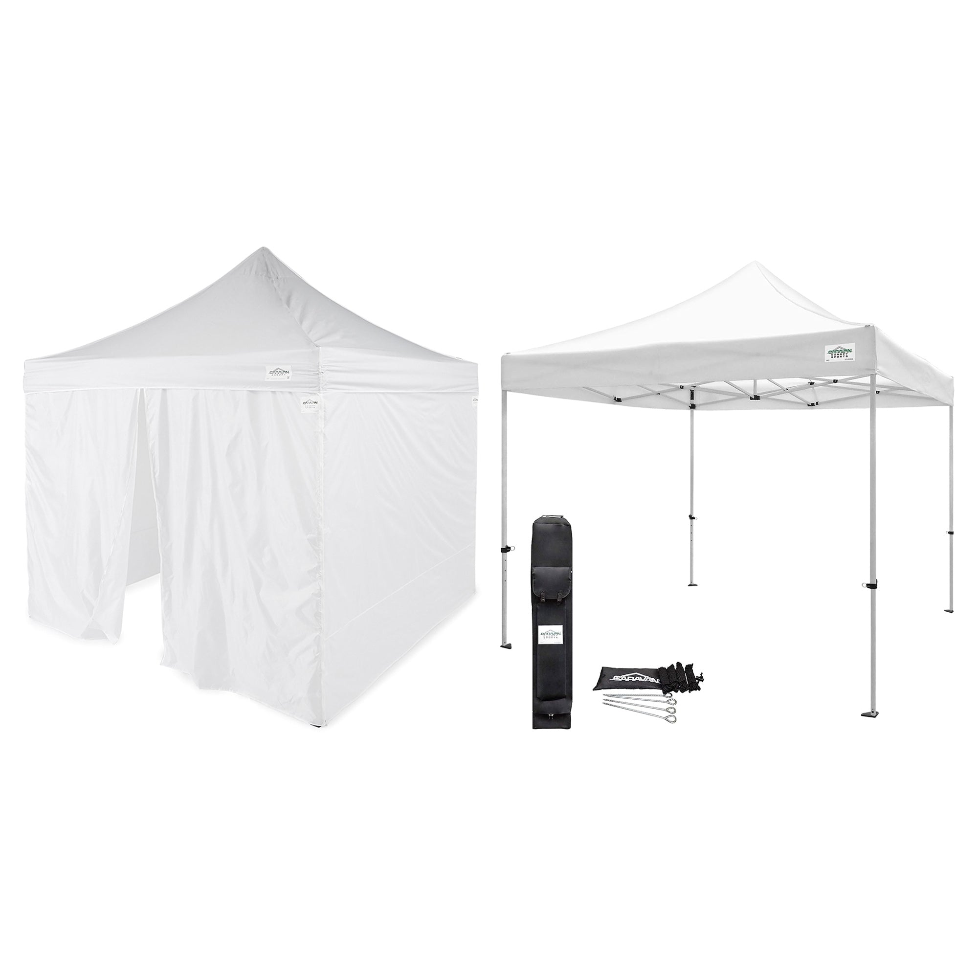 Caravan Canopy Commercial Tent Sidewalls w/TitanShade 10x10' Instant Canopy Kit - VMInnovations