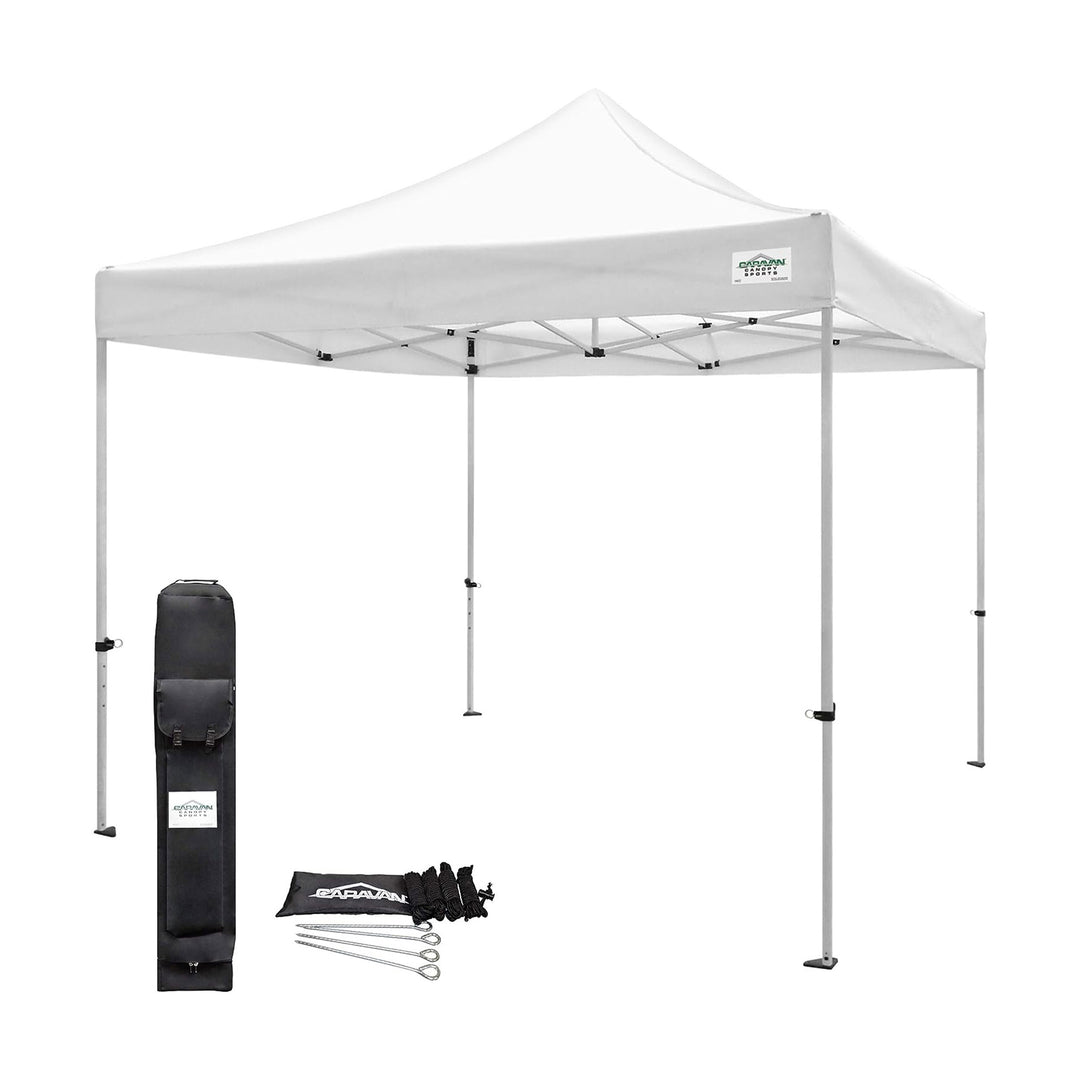 Caravan Canopy Sidewalls w/TitanShade 10x10' Instant Canopy Kit  & 4 6lb. Plates - VMInnovations
