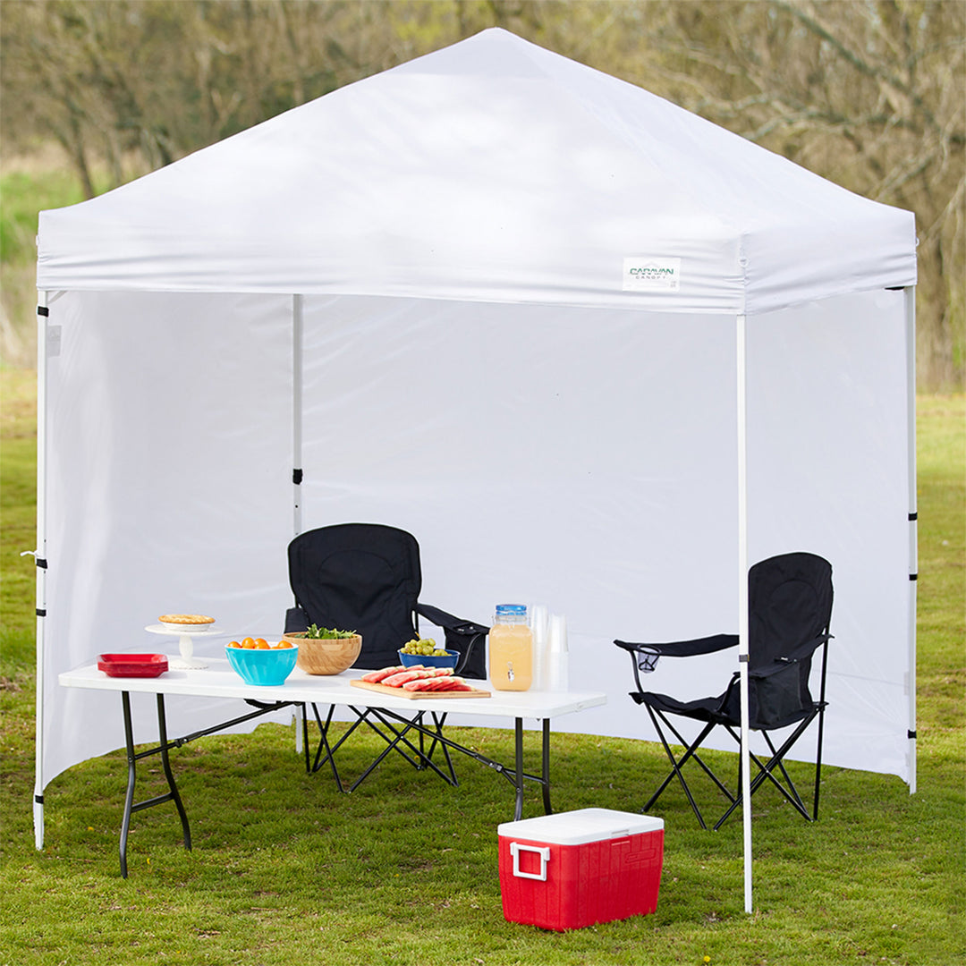 Caravan Canopy Sidewalls w/TitanShade 10x10' Instant Canopy Kit  & 4 6lb. Plates - VMInnovations
