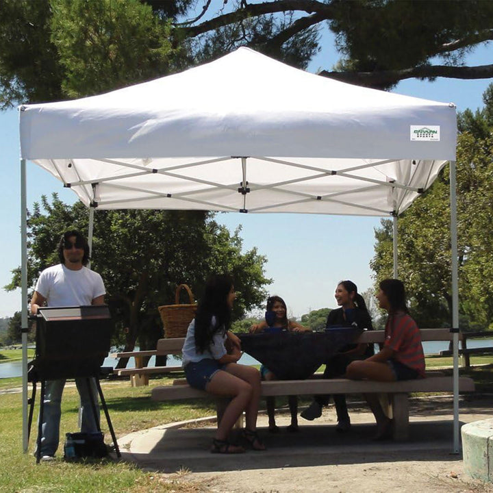Caravan Canopy Sidewalls w/TitanShade 10x10' Instant Canopy Kit  & 4 6lb. Plates - VMInnovations