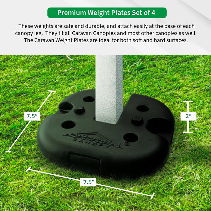Caravan Canopy Sidewalls w/TitanShade 10x10' Instant Canopy Kit  & 4 6lb. Plates - VMInnovations