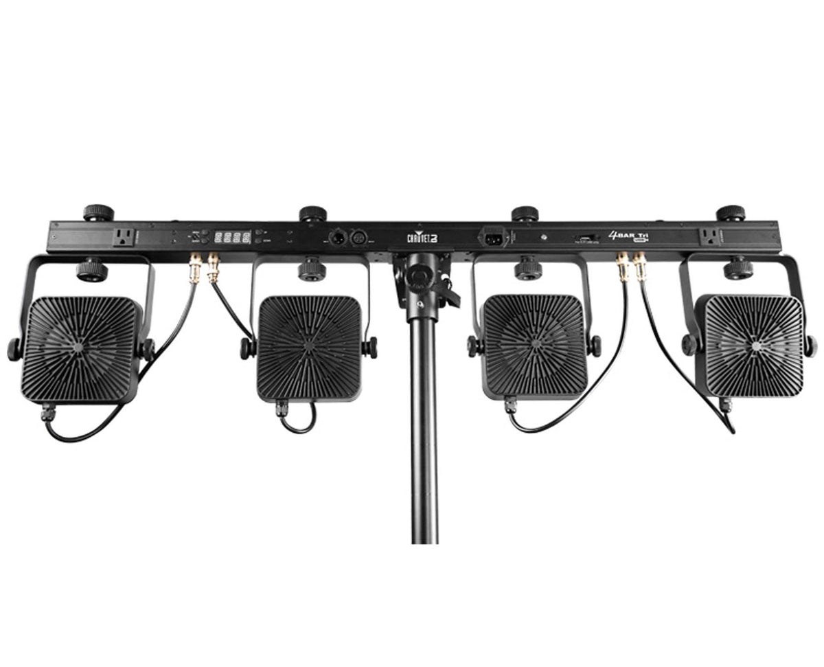 Chauvet DJ 4BAR TRI USB LED Wash Lights DMX Stage Bar System with Carry Bags