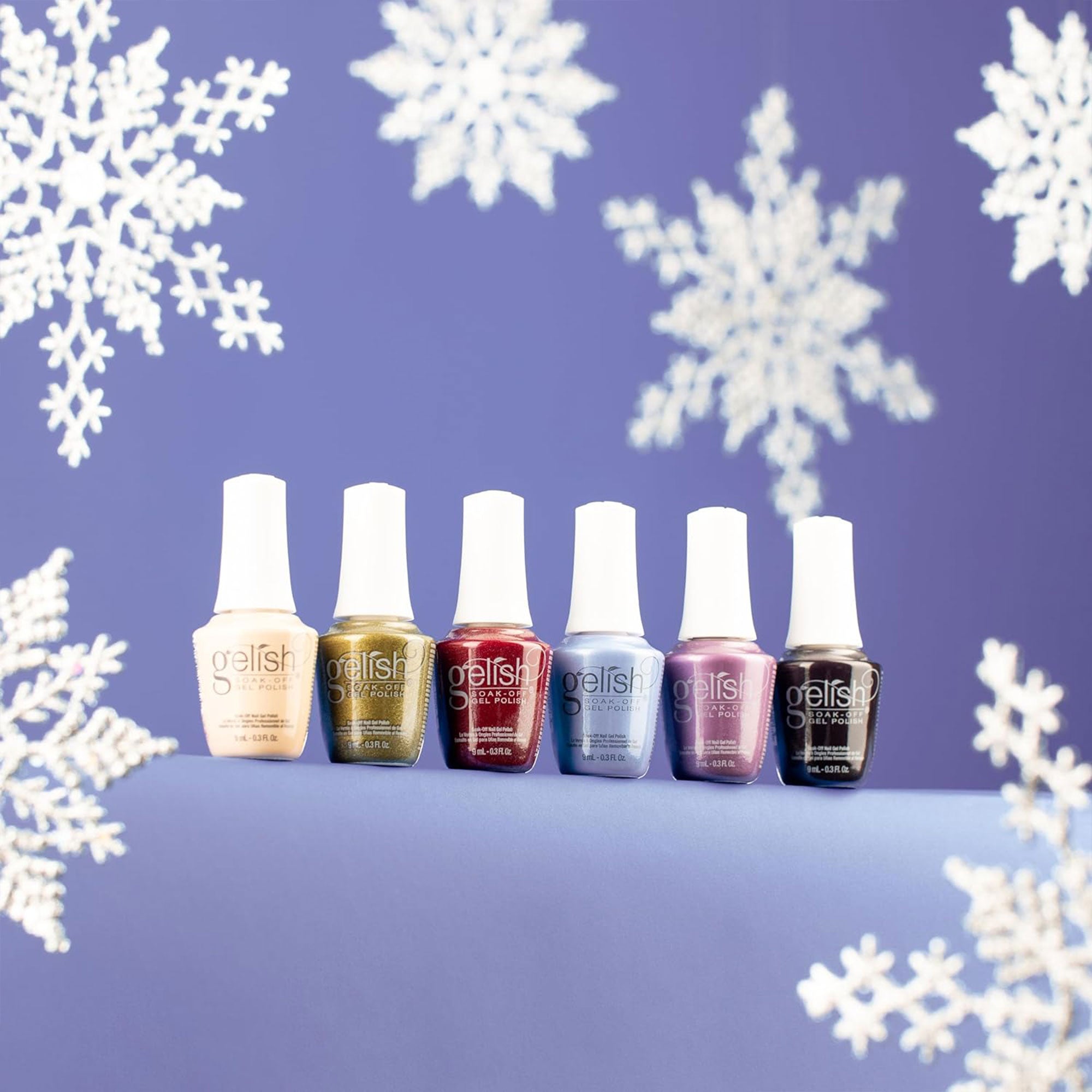 Gelish Mini Holiday 2023 On My Wish List Nail Polish Bottle Manicure Set, 6 Pack - VMInnovations