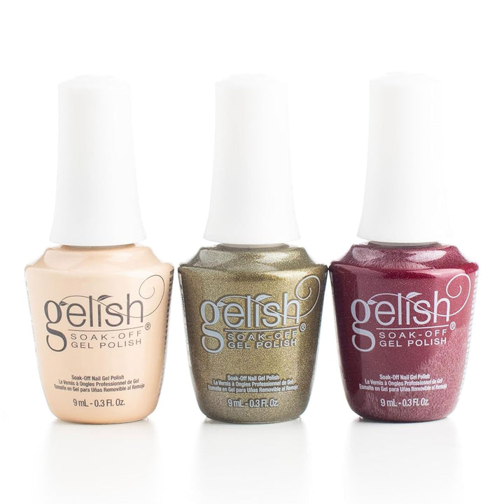 Gelish Mini Holiday 2023 On My Wish List Nail Polish Bottle Manicure Set, 3 Pack