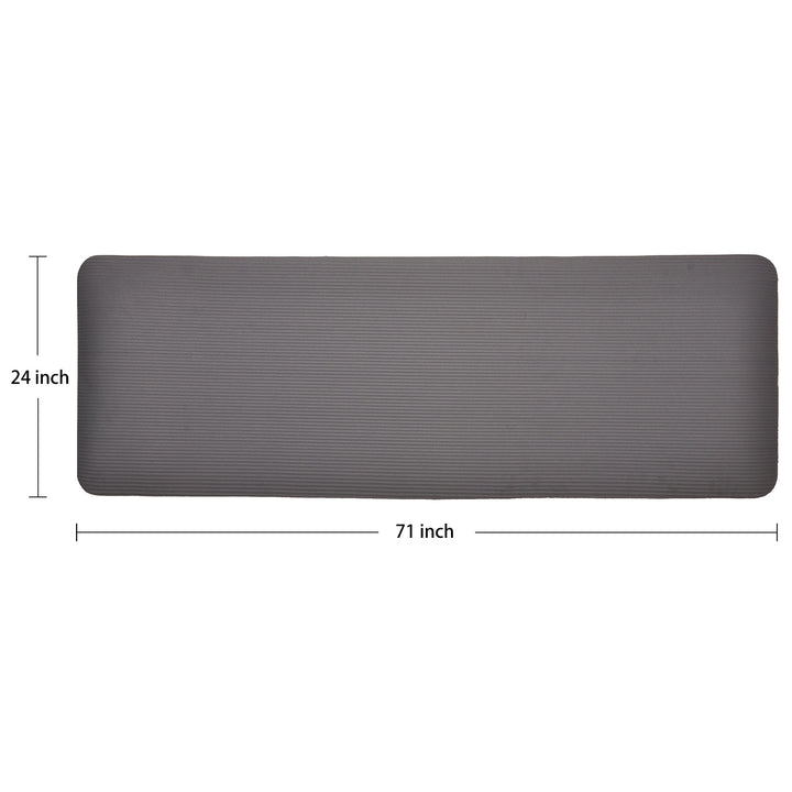 Signature Fitness 1" Extra Thick Exercise Fitness Yoga Mat w/ Carry Strap, Gray