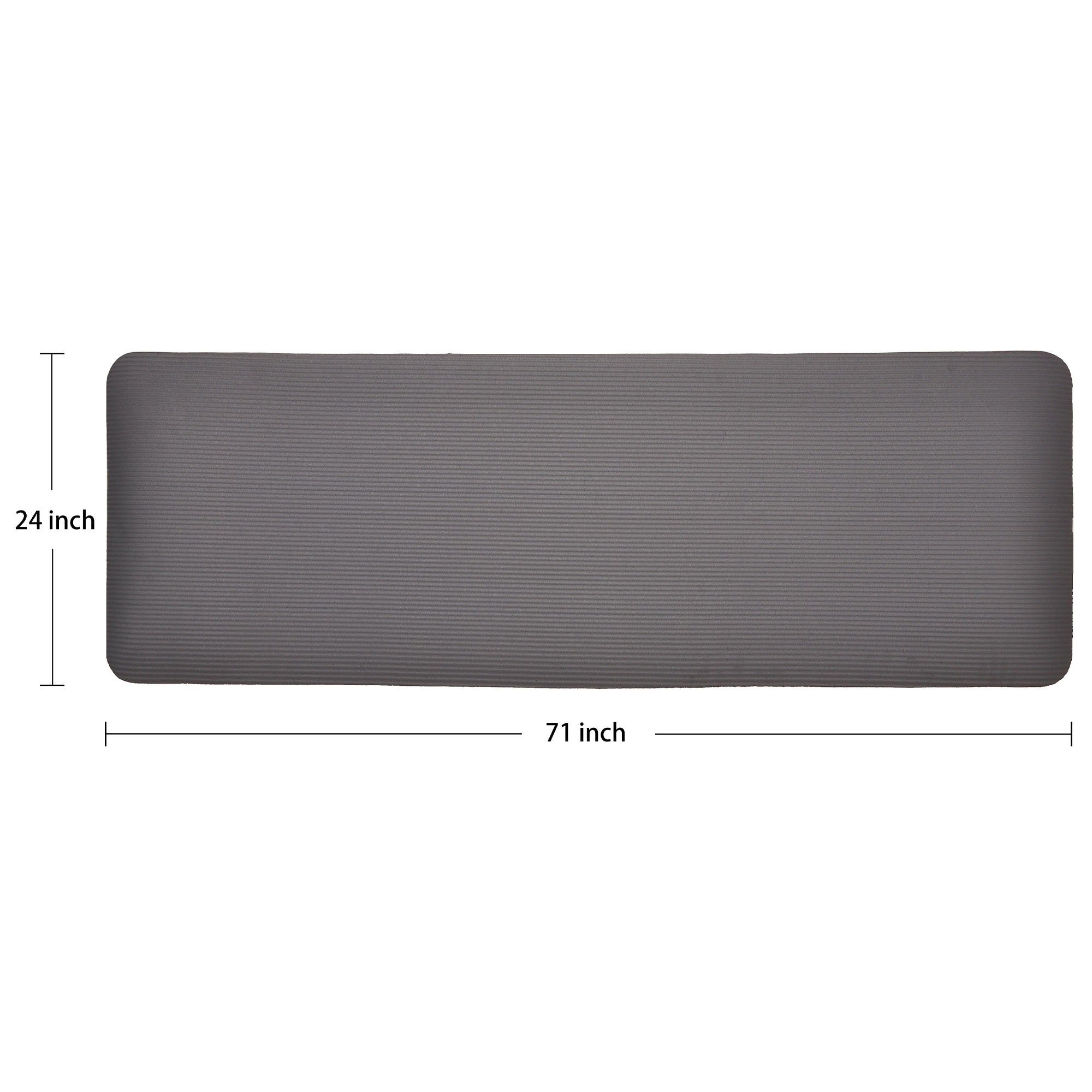 Signature Fitness 1" Extra Thick Exercise Yoga Mat w/ Carry Strap, Gry(Open Box) - VMInnovations