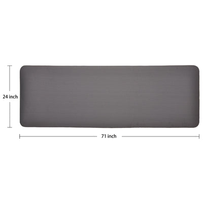 Signature Fitness 1" Extra Thick Exercise Yoga Mat w/ Carry Strap, Gry(Open Box)