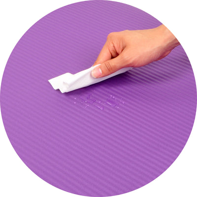 Signature 1" Extra Thick Exercise Fitness Yoga Mat & Carry Strap, Purple (Used) - VMInnovations