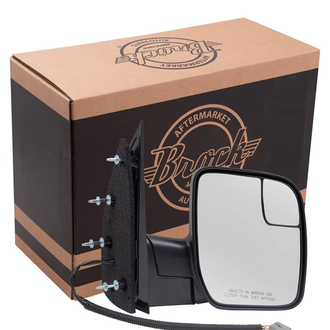 Brock Passenger Side Sail Type Power Mirror, Ford E Series 10-14, Blk (Open Box) - VMInnovations