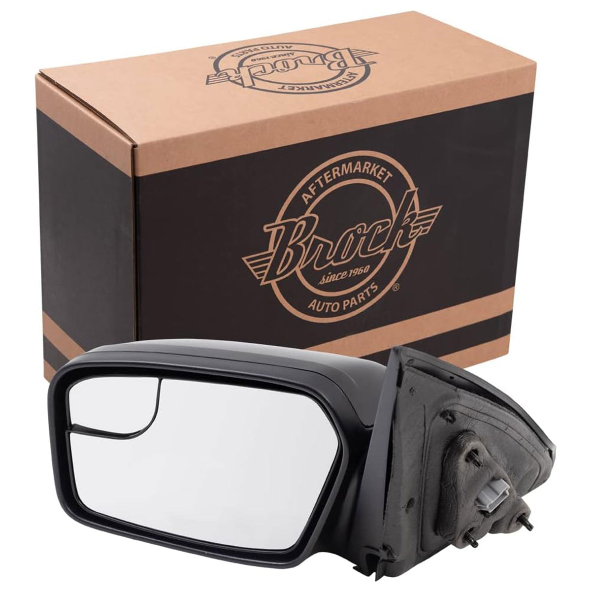 Brock Driver's Side Replacement Power Mirror for Ford Fusion 2011 to 2012, Black