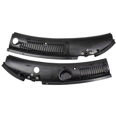 Brock 2 Piece Cowl Grille Assembly Replacement for 99 to 04 Ford Mustang, Black - VMInnovations