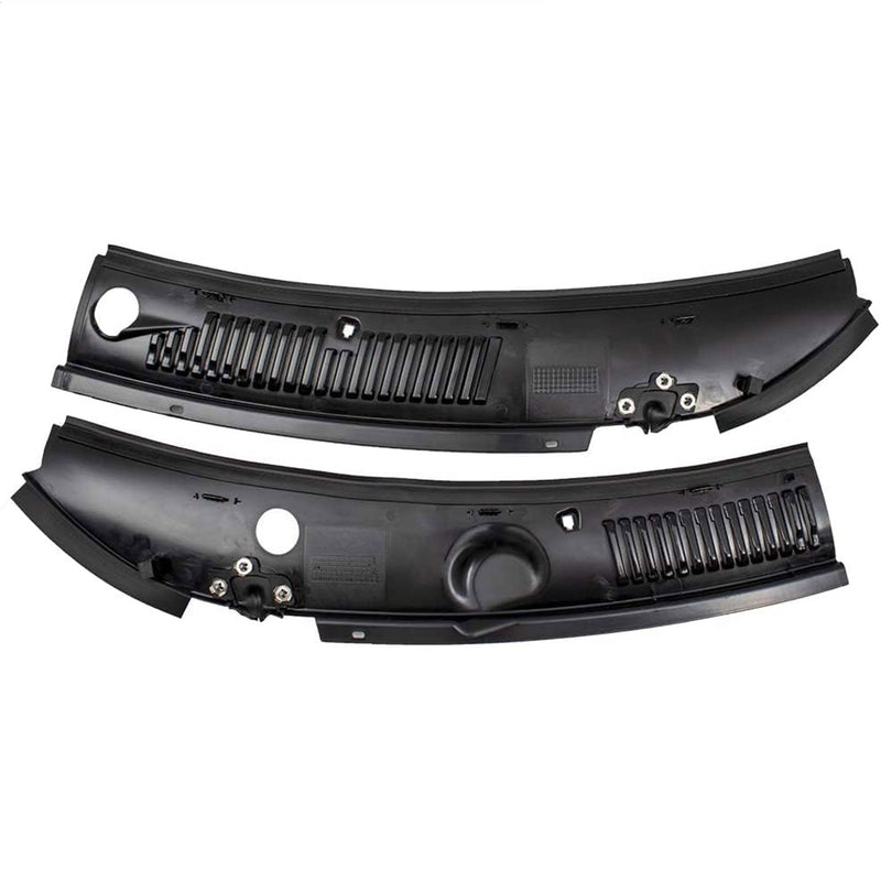 Brock 2Pc Cowl Grille Assembly Replacement for 99-04 Ford Mustang, Black (Used)