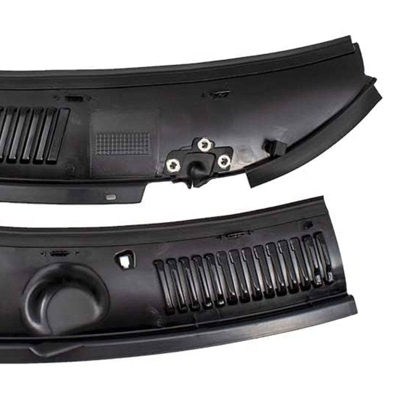 Brock 2Pc Cowl Grille Assembly Replacement for 99-04 Ford Mustang, Black (Used)