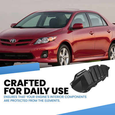 Brock Replacement Engine Splash Shield 09-13 Toyota Corolla Sedan, Black (Used) - VMInnovations