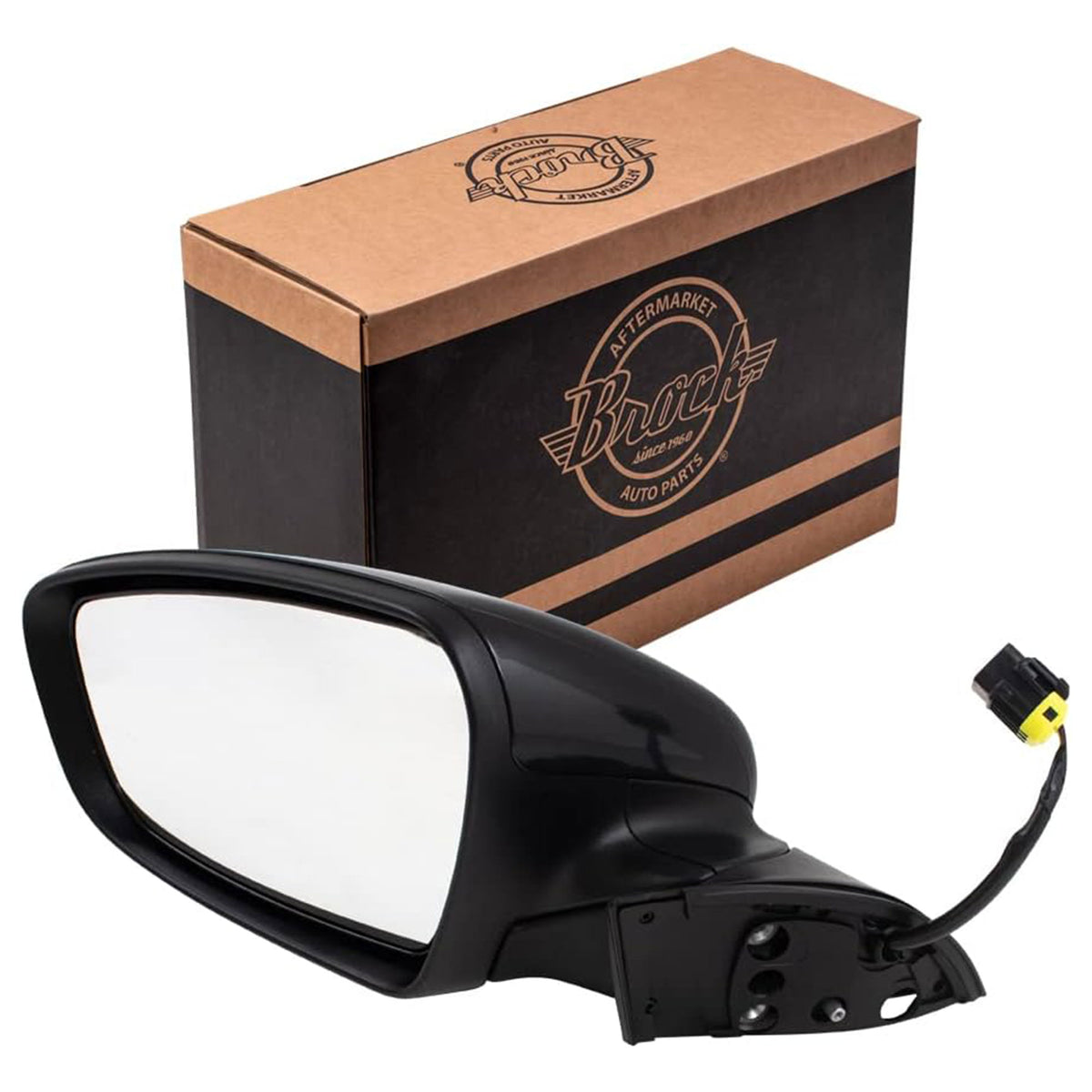 Brock Driver Seat Side View Mirror for 2017 to 2018 Kia Forte and Forte 5, Black - VMInnovations