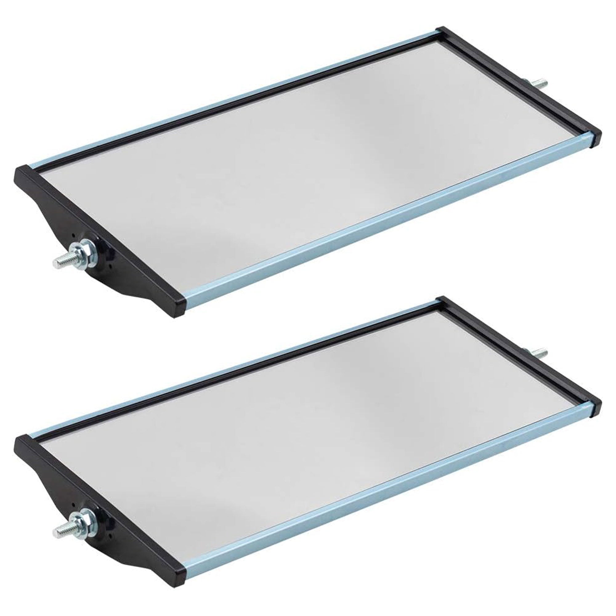 Brock Universal West Coast Stainless Aluminum Truck Mirror, 6.5" x 16" (2 Pack)