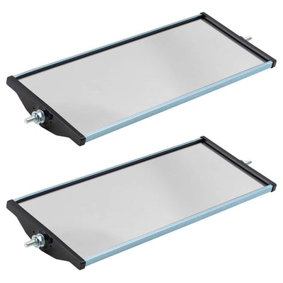 Brock Universal West Coast Stainless Aluminum Truck Mirror, 6.5" x 16" (2 Pack)