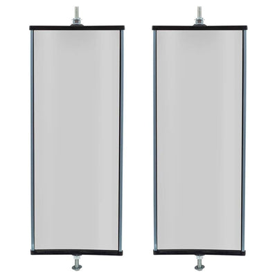 Brock Universal West Coast Stainless Aluminum Truck Mirror, 6.5" x 16" (2 Pack)