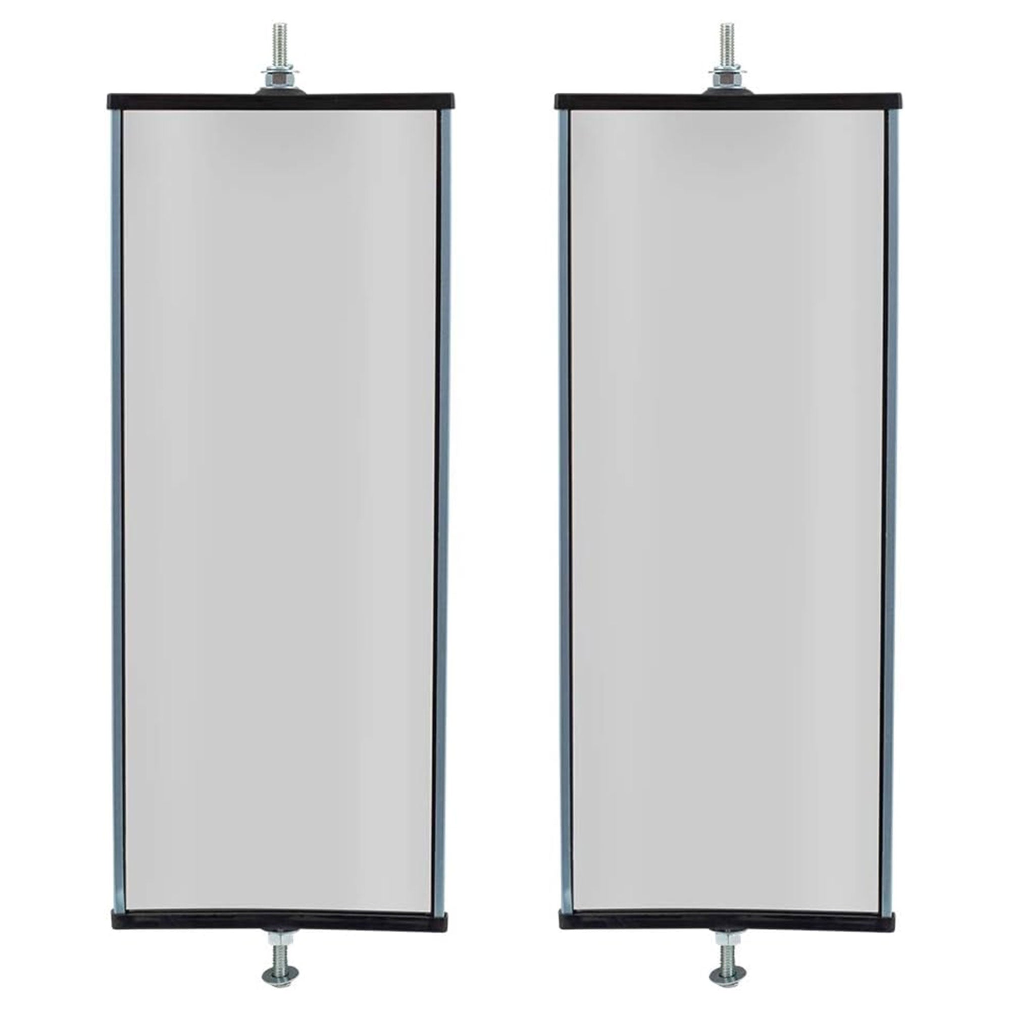 Brock Universal West Coast Stainless Aluminum Truck Mirror, 6.5" x 16" (2 Pack)
