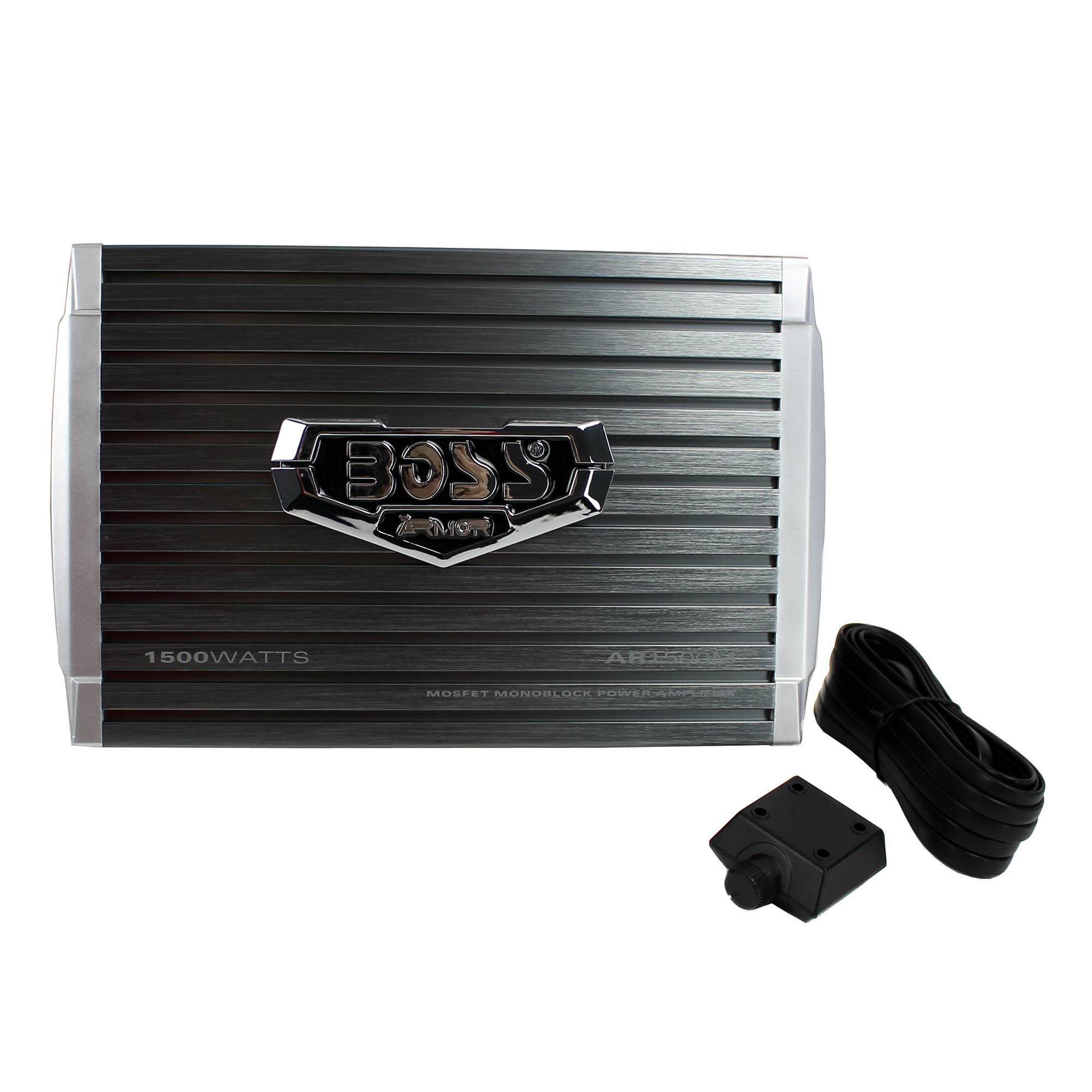 Boss Audio 1500 Watt Power Car Amplifier with Remote and Installation Wiring Kit