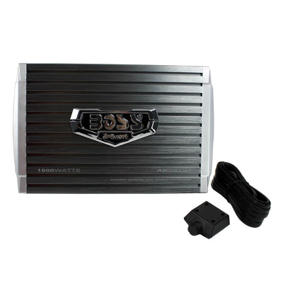 Boss Audio 1500 Watt Power Car Amplifier with Remote and Installation Wiring Kit