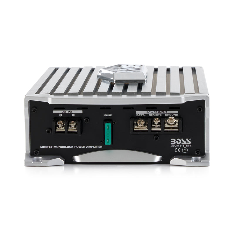 Boss Audio AR1500M Armor 1500 Watt Mono A/B MOSFET Power Car Amplifier & Remote