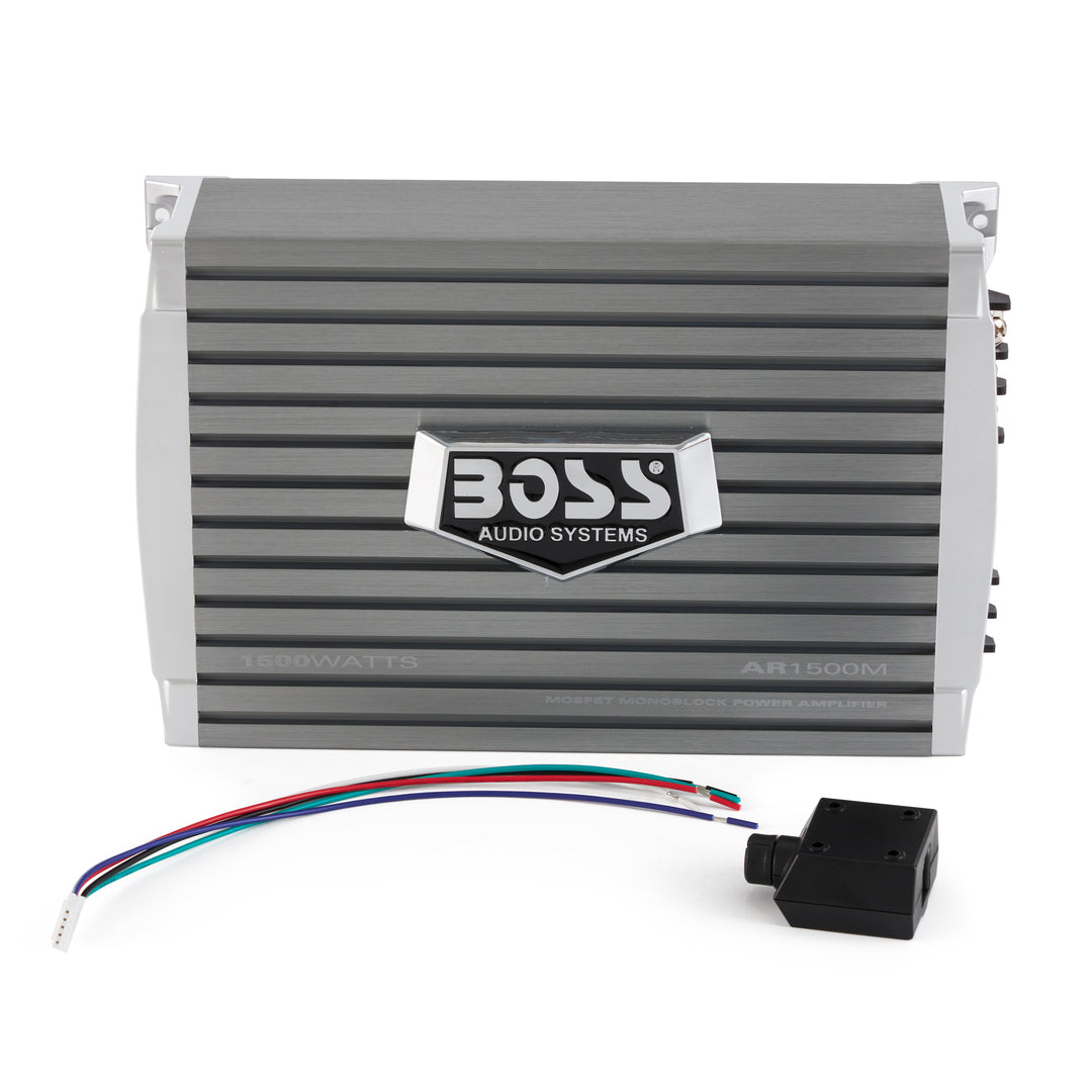 Boss Audio AR1500M Armor 1500 Watt Mono A/B MOSFET Power Car Amplifier & Remote