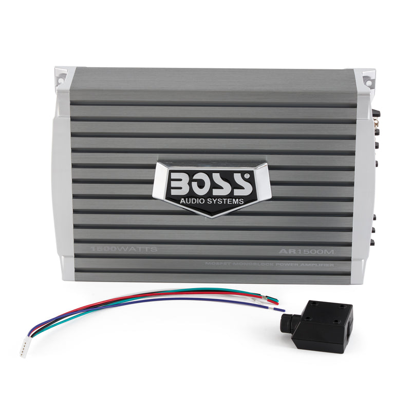 Boss Audio AR1500M 1500W Mono A/B MOSFET Power Car Amplifier + Remote (2 Pack)