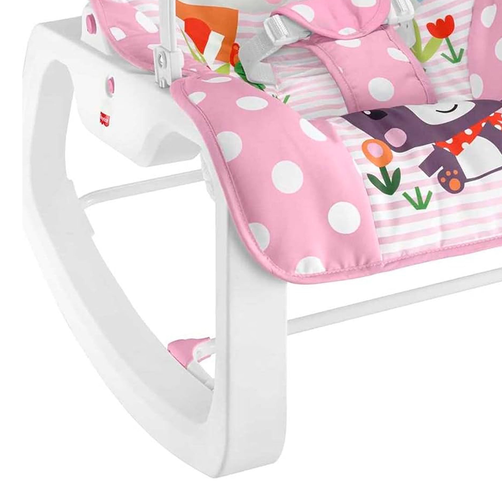 Fisher-Price Infant to Toddler Rocker with Removable Toy Bar, Pink Critters