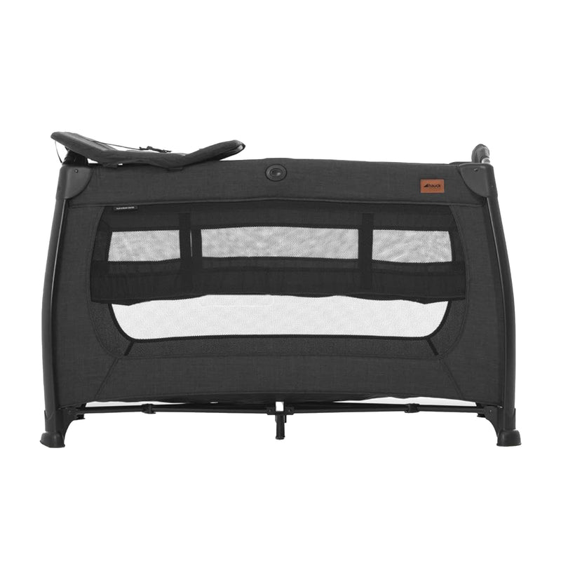 hauck Play N Relax Center Portable Baby Playard Crib w/Travel Bag, Black (Used)