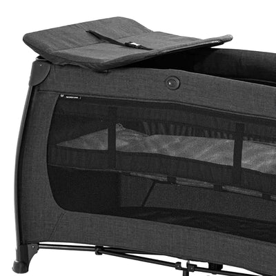 hauck Play N Relax Portable Baby Playard Crib with Travel Bag, Black (Open Box) - VMInnovations