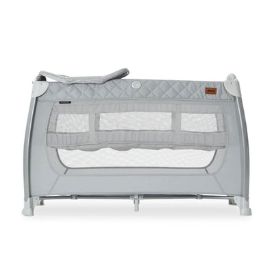 hauck Play N Relax Portable Baby Crib w/ Travel Bag, Quilted Grey (Open Box) - VMInnovations