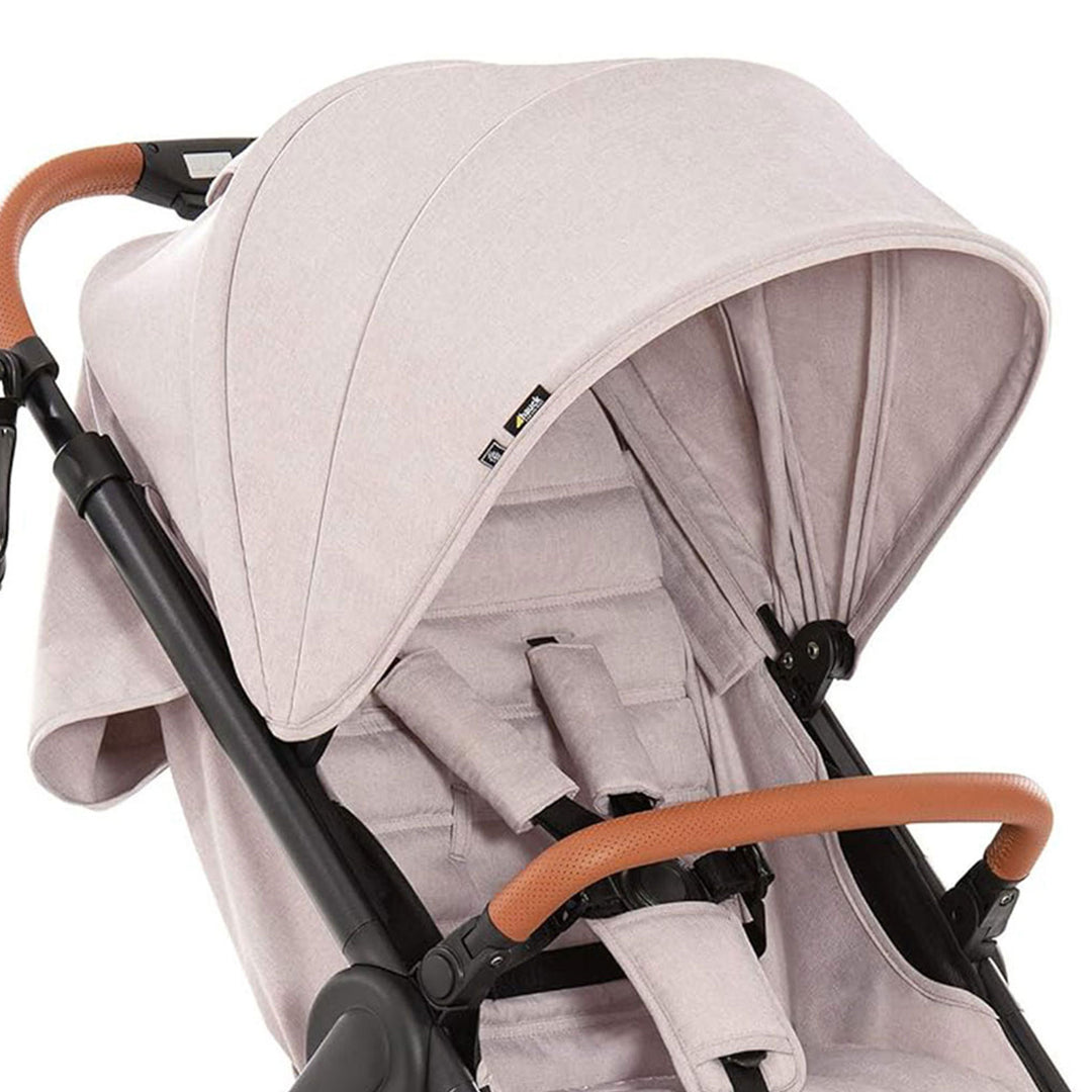 hauck Uptown Deluxe Folding Stroller w/Cup Holder and Canopy,Beige (Open Box) - VMInnovations