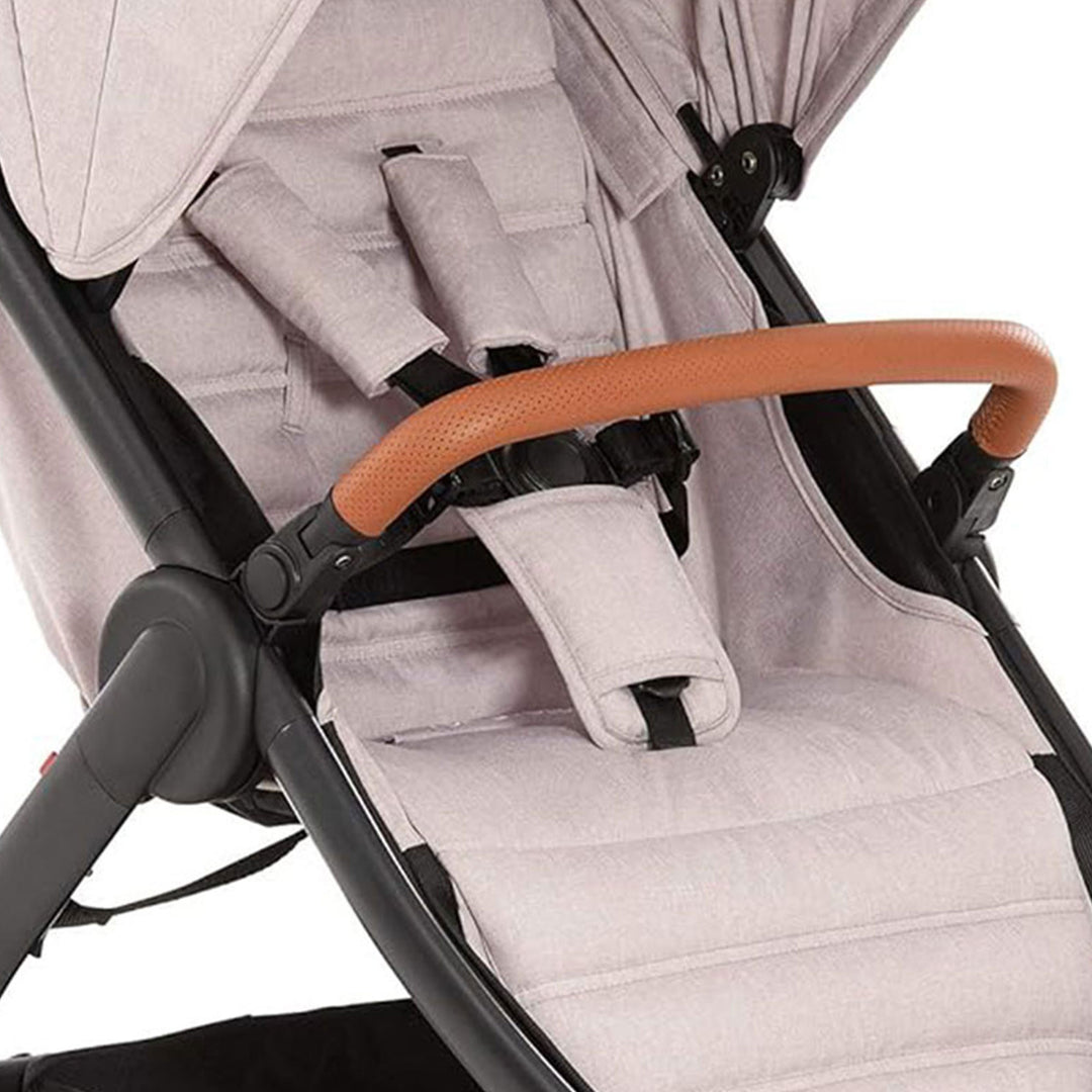 hauck Uptown Deluxe Folding Stroller w/Cup Holder and Canopy,Beige (Open Box) - VMInnovations