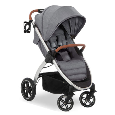 hauck Uptown Deluxe Folding Stroller with Cup Holder and Canopy, Melange Grey - VMInnovations