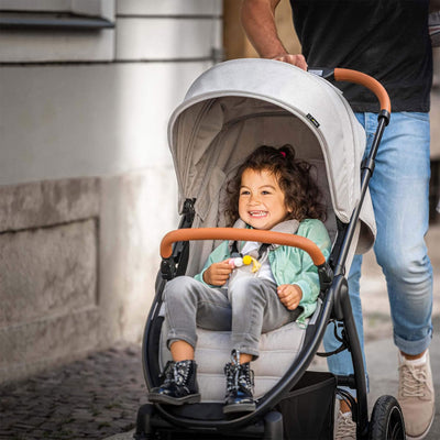 hauck Uptown Deluxe Folding Stroller with Cup Holder and Canopy, Grey (Open Box) - VMInnovations