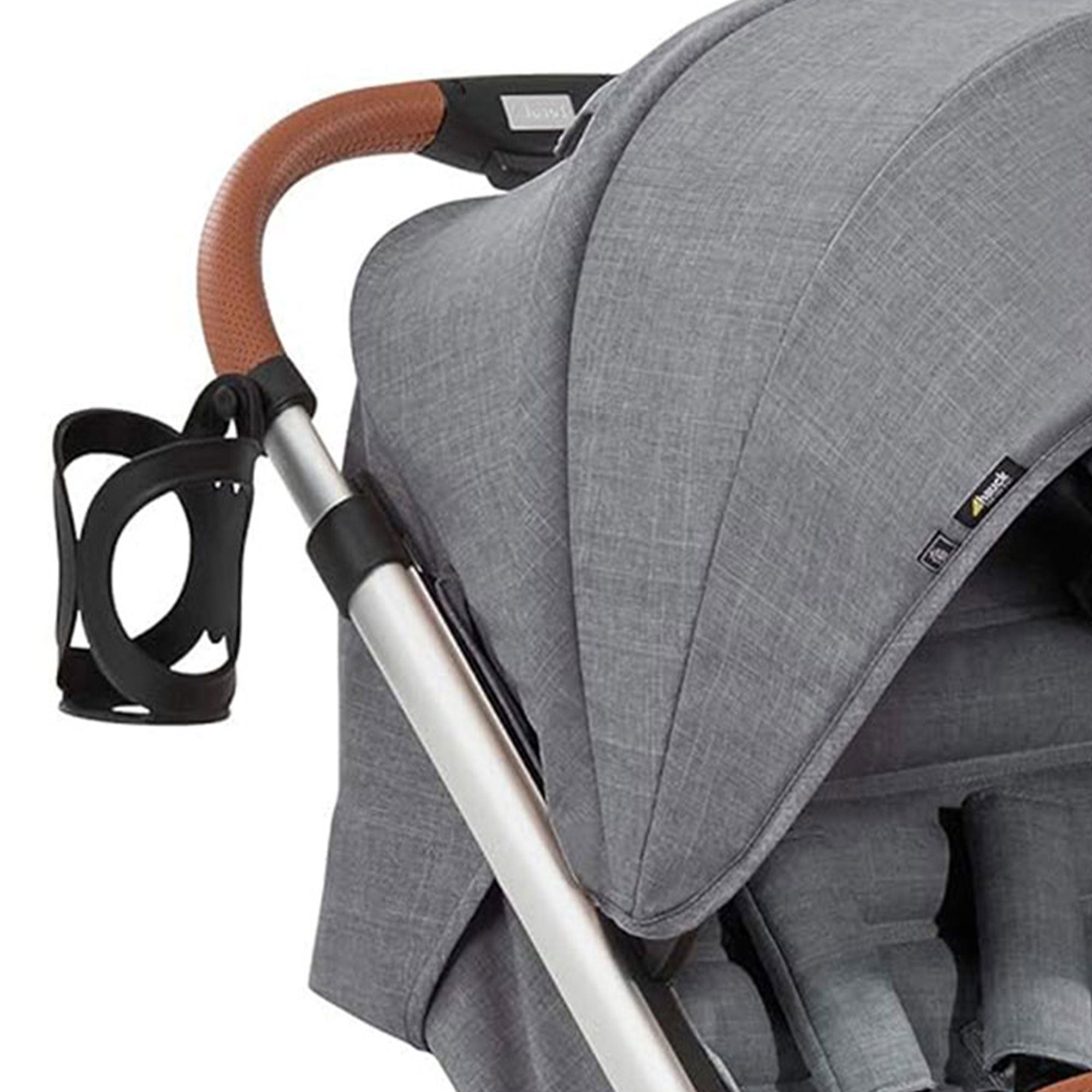 hauck Uptown Deluxe Folding Stroller with Cup Holder and Canopy, Melange Grey - VMInnovations