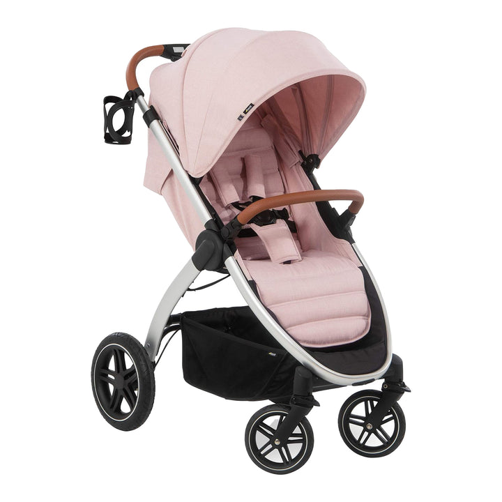 hauck Uptown Deluxe Folding Stroller with Cup Holder and Canopy, Melange Rose