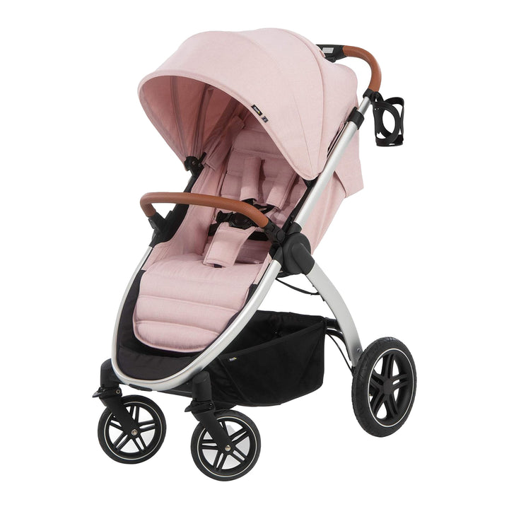 hauck Uptown Deluxe Folding Stroller w/Cup Holder & Canopy, Melange Rose (Used)