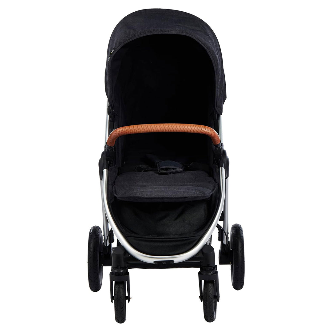 hauck Uptown Deluxe Folding Stroller with Cup Holder and Canopy, Melange Black